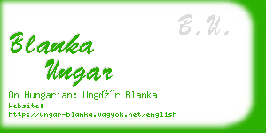 blanka ungar business card
